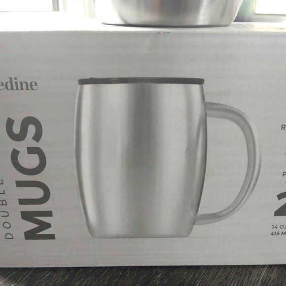 FineDine Insulated Stainless Steel Coffee Mugs 2 pack - Picture 2 of 5